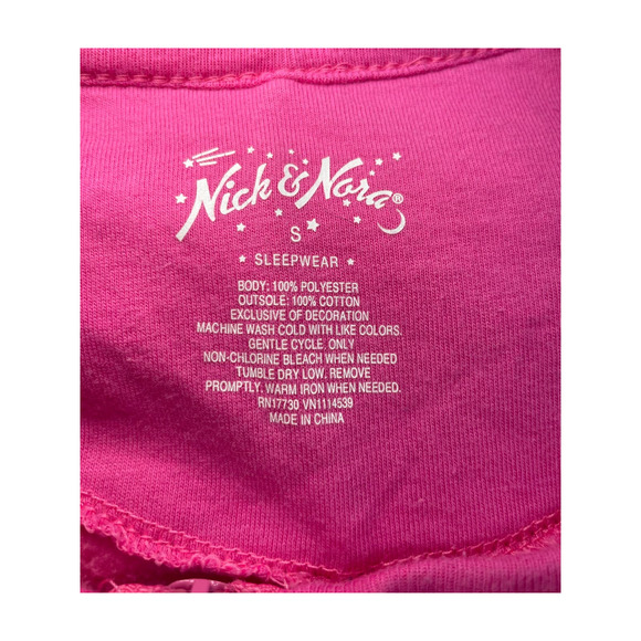 Nick & Nora Adult‎ Small Puppy Dog Foot PJs One Piece Footie Pajamas Pink Fleece - Picture 5 of 7